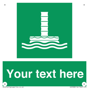 Custom sign safe condition Evacuation chute 